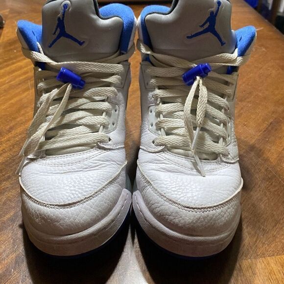 Air Jordan 5 Retro V White Stealth size 7Y - Picture 2 of 9